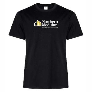 ATC™ EVERYDAY RING SPUN COTTON TEE. BK with Northern Modular 9.5"W -CF33486
