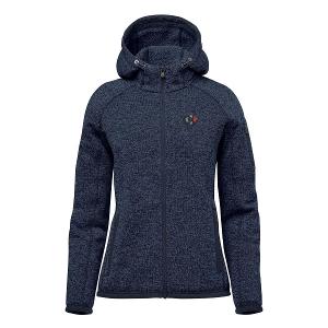 WOMEN'S AVALANTE FULL ZIP FLEECE HOODY - NAVY HEATHER with CCL-CF33551