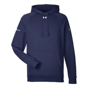 Under Armour Men's Rival Fleece Hooded Sweatshirt - Midnight Navy/ White with CCL-CF33578