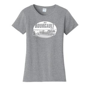 PORT & CO™ WOMEN'S FAN FAVORITE™ TEE - ATHLETIC HEATHER with 1974 Bourgault 10 Inches W-CF36196