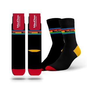 BLACK AND RAINBOW SOCK