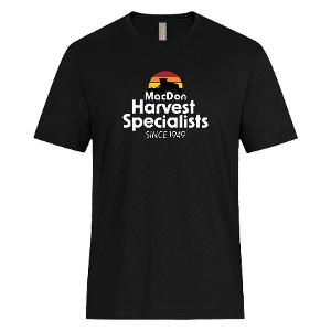 ATC 24EVER™ RING SPUNCOTTON TEE - BLACK with MacDon Harvest Specialist Full Color-CF36637