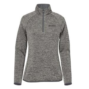 WOMEN'S YOSEMITE 1/2 ZIP PULLOVER - GRANITE HEATHER with MacDon Embroidery-CF33017