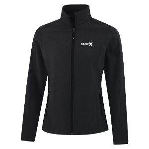 COAL HARBOUR® EVERYDAY WATER REPELLENT SOFT SHELL LADIES' JACKET. BKHR with Transx 3"W Embroidery-CF32194