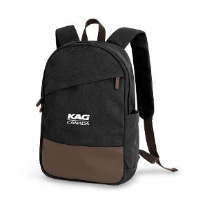 KOI® CANVAS BACKPACK - Faded Black with KAG Embroidery-CF34007