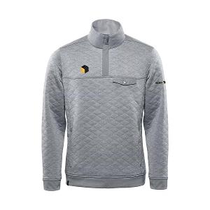 MEN'S MONTERO 1/4 ZIP PULLOVER - ASH HEATHER with SeedMaster - Horizontal -CF36574