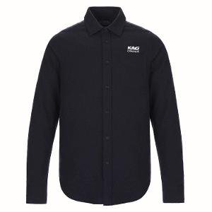 Chalet - Men's Brushed Flannel Shirt - Navy Heather with KAG Embroidery-CF33967
