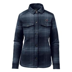 WOMEN'S HIGHLAND SHERPA LINED PLAID JACKET - MIDNIGHT DUSK PLAID with CCL-CF33556