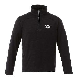 MEADOWBROOK - MEN'S INTERLOCK 1/4 ZIP PULLOVER - BLACK with KAG Embroidery-CF33945
