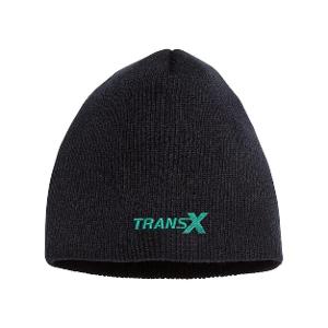 Whirlibird™ Watch Cap Beanie - Black with Transx 3"W Embroidery-CF34358