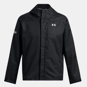 UNDER ARMOUR MEN'S PORTER 3-IN-1 2.0 JACKET - BLACK/WHITE with PVC Patch -CF34178
