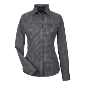 DEVON & JONES LADIES' CROWNLUX PERFORMANCE TONAL MINI CHECK SHIRT CN with FGI - Tone on Tone -CF34675
