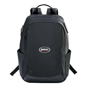 AQUARIUS COMPUTER BACKPACK 20 - BLACK with Bourgault Full Color No Fill 2.75"W-CF36226
