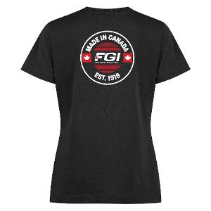 ATC 24EVER™ RING SPUN COTTON LADIES- BLACK with FGI Heat Transfer-CF34763