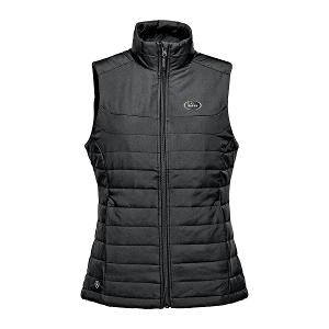 STORMTECH WOMEN'S NAUTILUS QUILTED VEST BK with Highline Oval - 3.00" Wide -CF30825