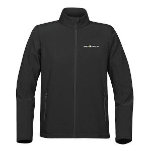 STORMTECH MEN'S ORBITER SOFTSHELL - BLACK/CARBON with SeedMaster - Horizontal -CF36583