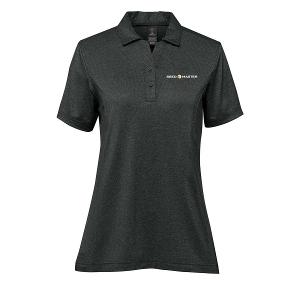 WOMEN'S VOLANTE H2X-DRY S/S POLO - CHARCOAL HEATHER with SeedMaster - Horizontal -CF34540