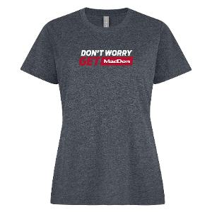 ATC 24EVER™ RING SPUN COTTON LADIES' TEE - DARK HEATHER with Don't Worry Get Macdon -CF36632