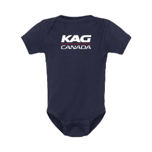 Infant Baby Rib Bodysuit- Navy with KAG Canada - 4.5IN-CF36900
