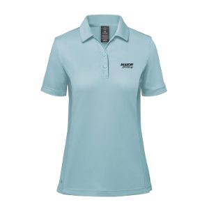 WOMEN'S MONTEREY S/S POLO- CAROLINA BLUE with Major Drilling 3.25"W-CF35288