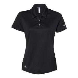 Ladies Adidas Performance Polo – Black with Bourgault - Full Color - 2024 2.75" W-CF35658