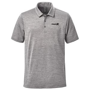 MEN'S TORRENTE S/S POLO - GREY MIX with Transx 3"W Embroidery-CF32221
