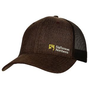 URBAN NORTH CANVAS TRUCKER MESH CAP - BROWN with Sigfusson Northern-CF33228