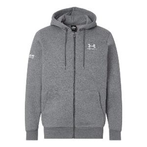 UNDER ARMOUR ICON FLEECEHOODED FULLZIP - PITCH GREY with Major Drilling 3.25"W-CF35922
