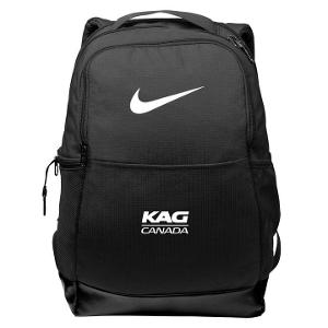NIKE BRASILIA MEDIUM BACKPACK - BLACK with KAG Embroidery-CF34015