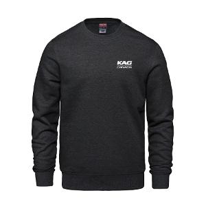 CREW - ADULT CREWNECK PULLOVER SWEATSHIRT - CHARCOAL HEATHER with KAG Embroidery-CF33962