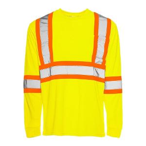 LONG SLEEVE POLYESTER TRAFFIC T SHIRT 4 REFL. TAPE