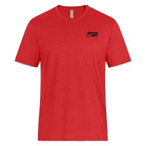 ATC 24EVER™ RING SPUNCOTTON TEE – RED with FGI Heat Transfer-CF34814