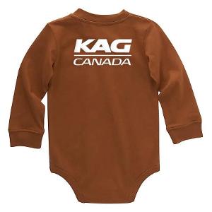 CARHARTT INFANT LONG-SLEEVE POCKET BODYSUIT BR with KAG Canada - 4.5IN-CF33318