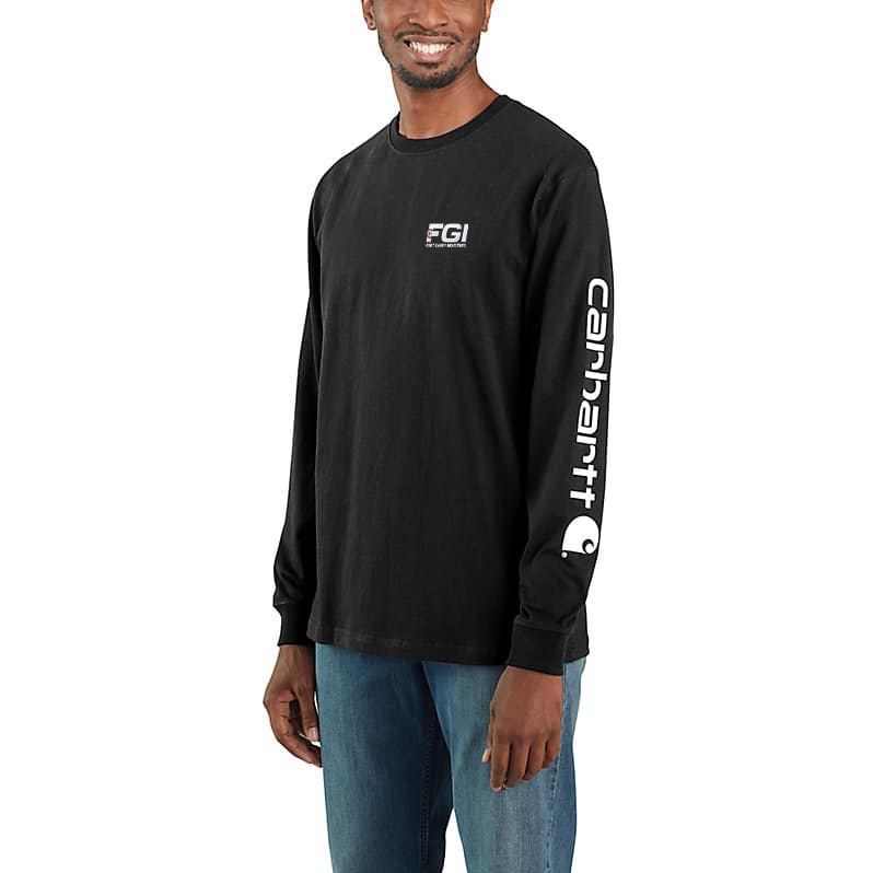 CARHARTT WORKWEAR LONG SLEEVE GRAPHIC LOGO T-SHIRT BK with FGI-CF13350