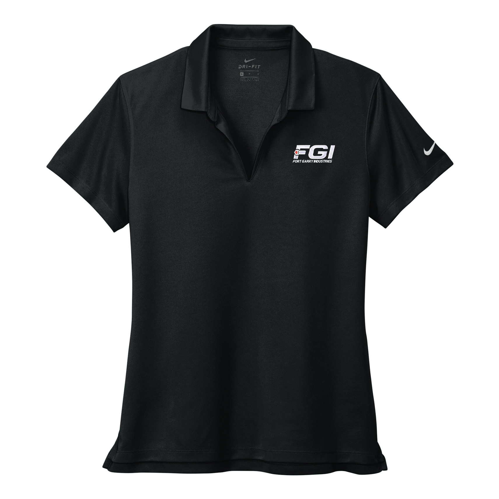 NIKE DRI-FIT MICRO PIQUE 2.0 LADIES' POLO - BLACK-CF13352