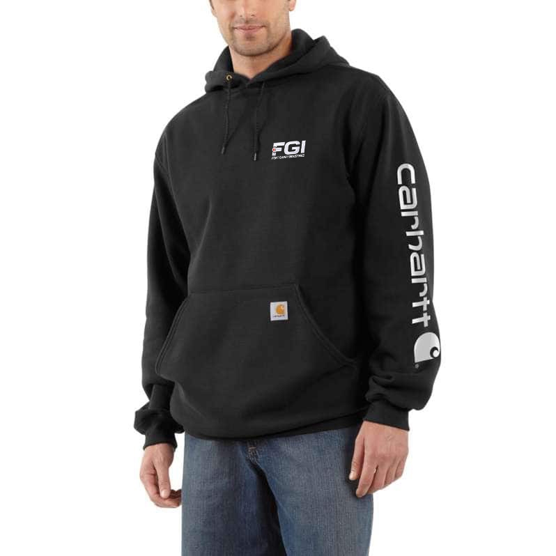 CARHARTT LOOSE FIT MIDWEIGHT LOGO SLEEVE GRAPHIC SWEATSHIRT BK with FGI-CF13363