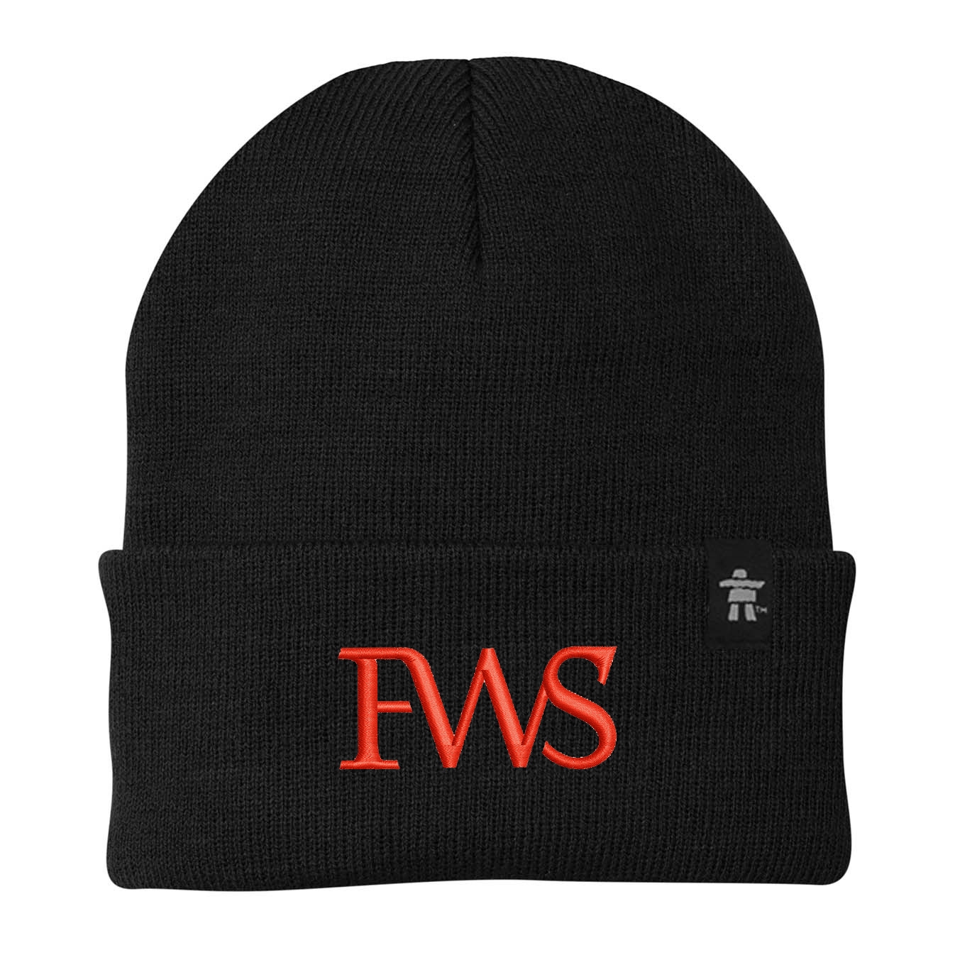 URBAN NORTH™ 100% ACRYLIC RIB KNIT CUFF TOQUE BK with FWS-CF13604