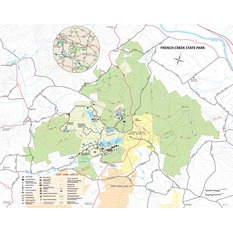 French Creek Trail Map French Creek State Park Map - Avenza Systems Inc. - Avenza Maps