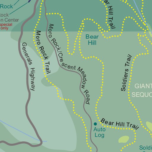 giant forest trail map