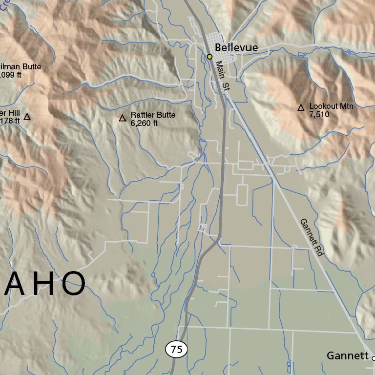 Big Wood River Fishing Access Map Ffo Big Wood Rvr. Fishing Map - Idaho - Fly Fishing Outfitters - Avenza Maps