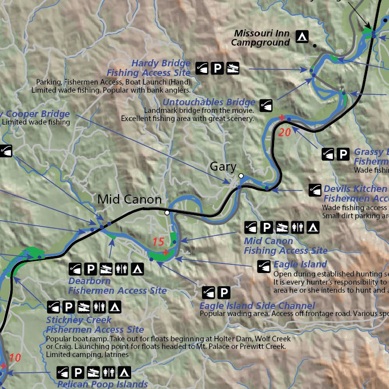 Missouri River Montana Map Missouri River Montana - Ffo - Fly Fishing Outfitters - Avenza Maps