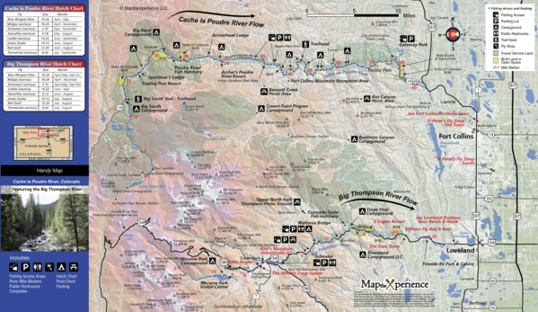 Big Thompson Fishing Map Ffo Cache La Poudre & Big Thompson Rivers - Fly Fishing Outfitters - Avenza  Maps