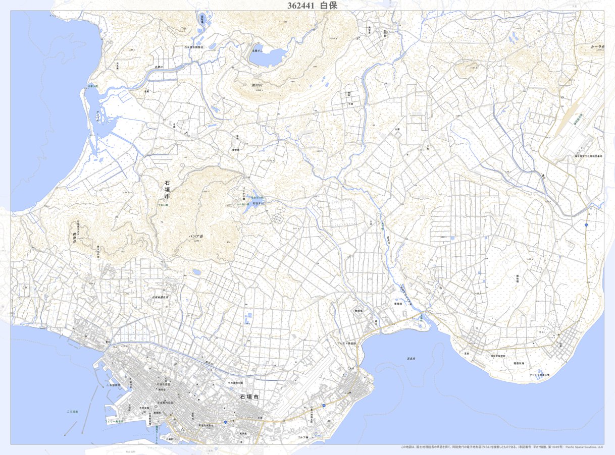 白保 しらほ Shiraho 地形図 Pacific Spatial Solutions Inc Avenza Maps