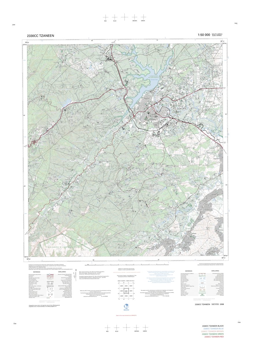 Tzaneen South Africa Map 2330Cc Tzaneen - Chief Directorate: National Geo-Spatial Information -  Avenza Maps