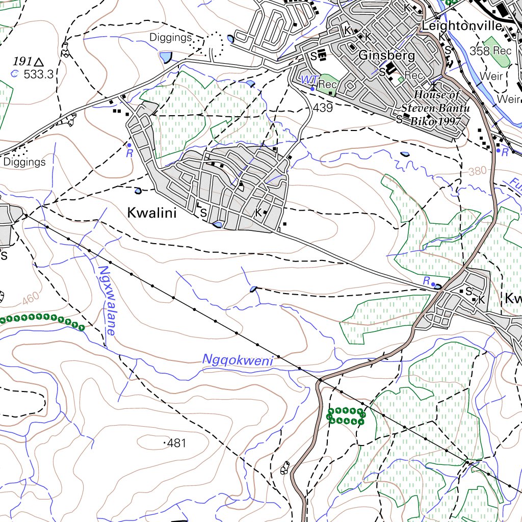 King Williams Town Map 3227Cd King William's Town - Chief Directorate: National Geo-Spatial  Information - Avenza Maps