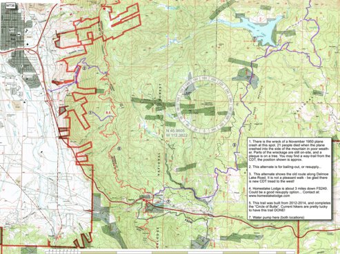 Continental Divide Trail Montana Map - Map