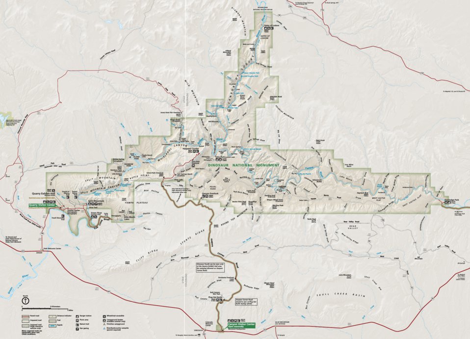 Dinosaur National Monument Map United States Map