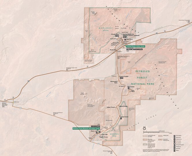 Petrified Forest National Park Map Petrified Forest National Park - Us National Park Service - Avenza Maps