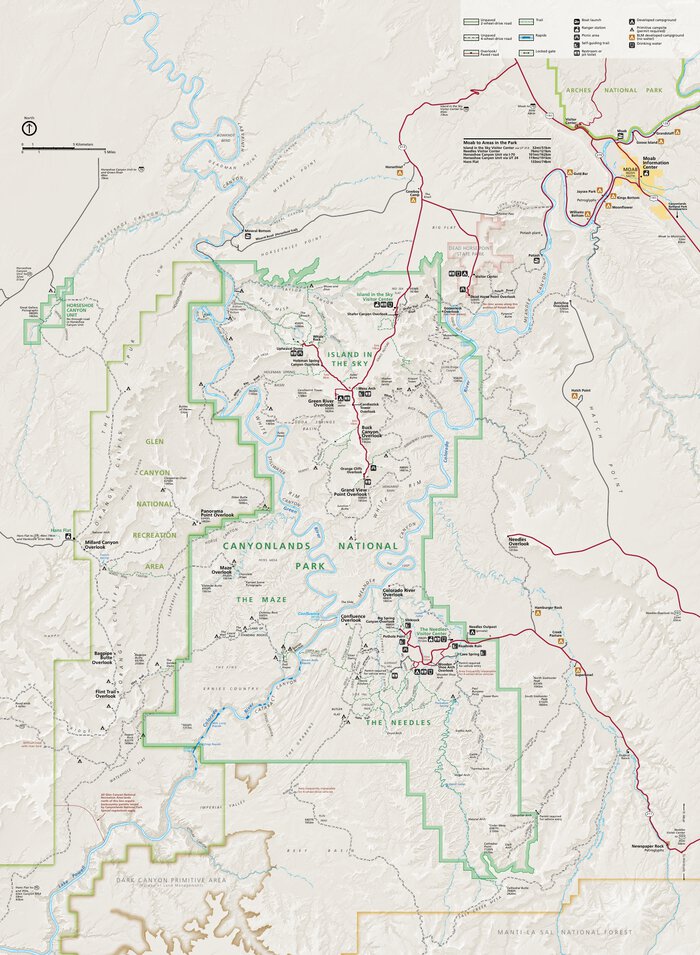 Canyonlands National Park Map Canyonlands National Park - Us National Park Service - Avenza Maps