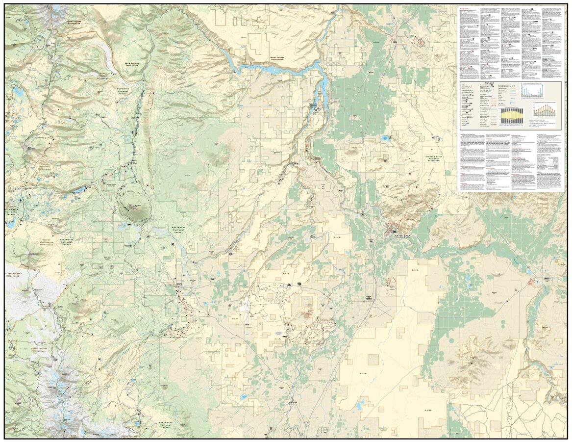 Oregon High Desert Map Sisters & Redmond, Oregon High Desert Trail Map - Adventure Maps, Inc. -  Avenza Maps
